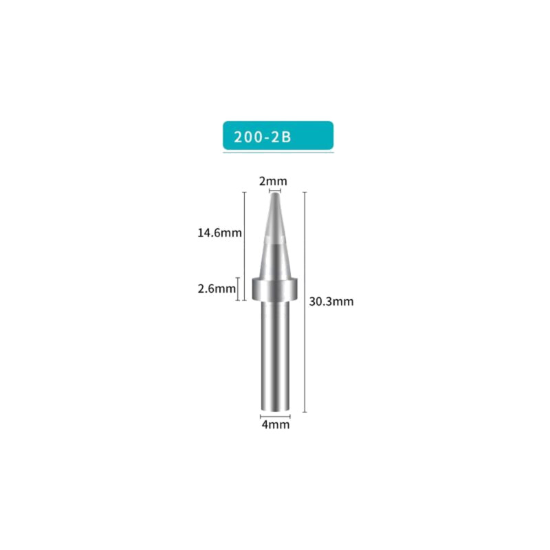 Vârf; conic; 2mm; pentru staţie de lipit
