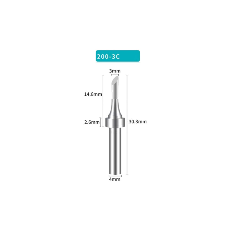 Vârf; despicat; 3mm; pentru staţie de lipit