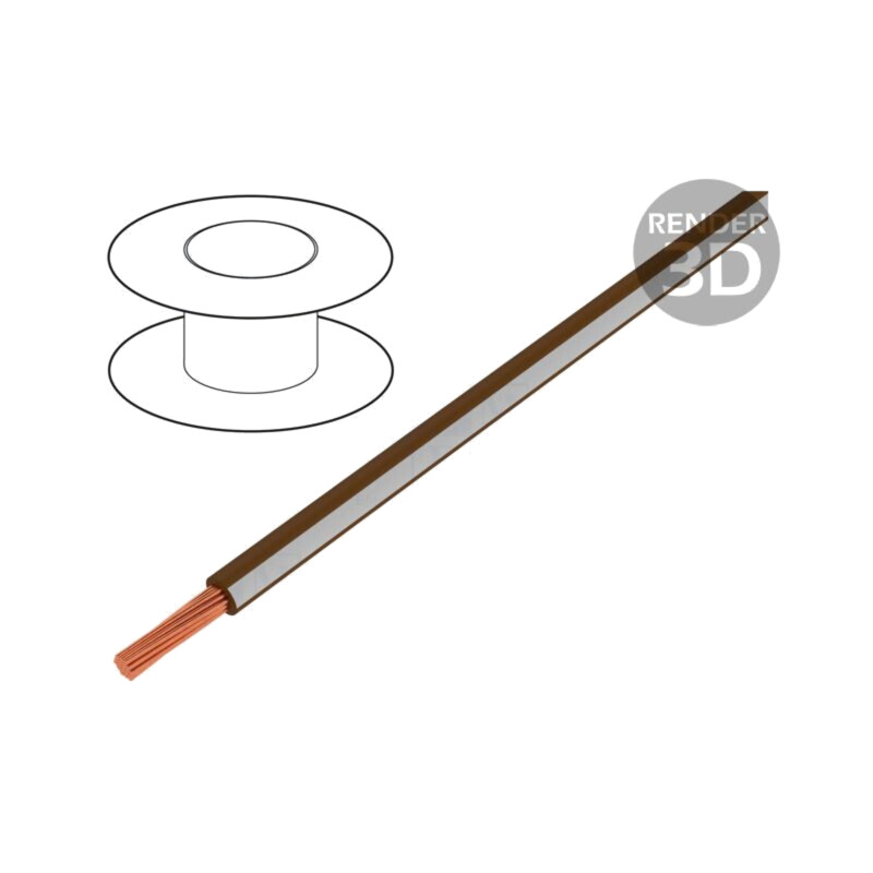 Cablu; X07V-K; litat; Cu; 2,5mm2; PVC; maro-alb; 450V,750V; Clasa: 5