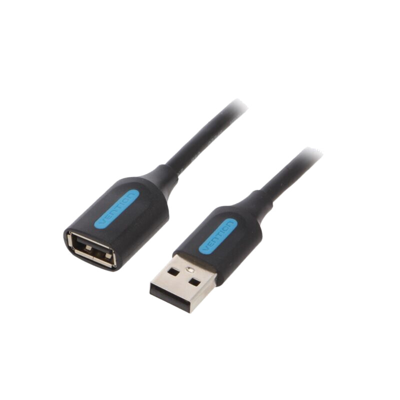 Cablu; USB 2.0; USB A soclu,USB A mufă; nichelat; 0,5m; negru