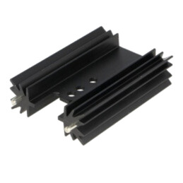 Radiator: extrudat; TO220; neagră; L: 50,8mm; 9,1K/W; aluminiu