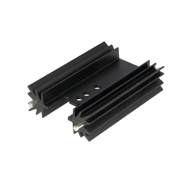 Radiator: extrudat; TO220; neagră; L: 50,8mm; 9,1K/W; aluminiu