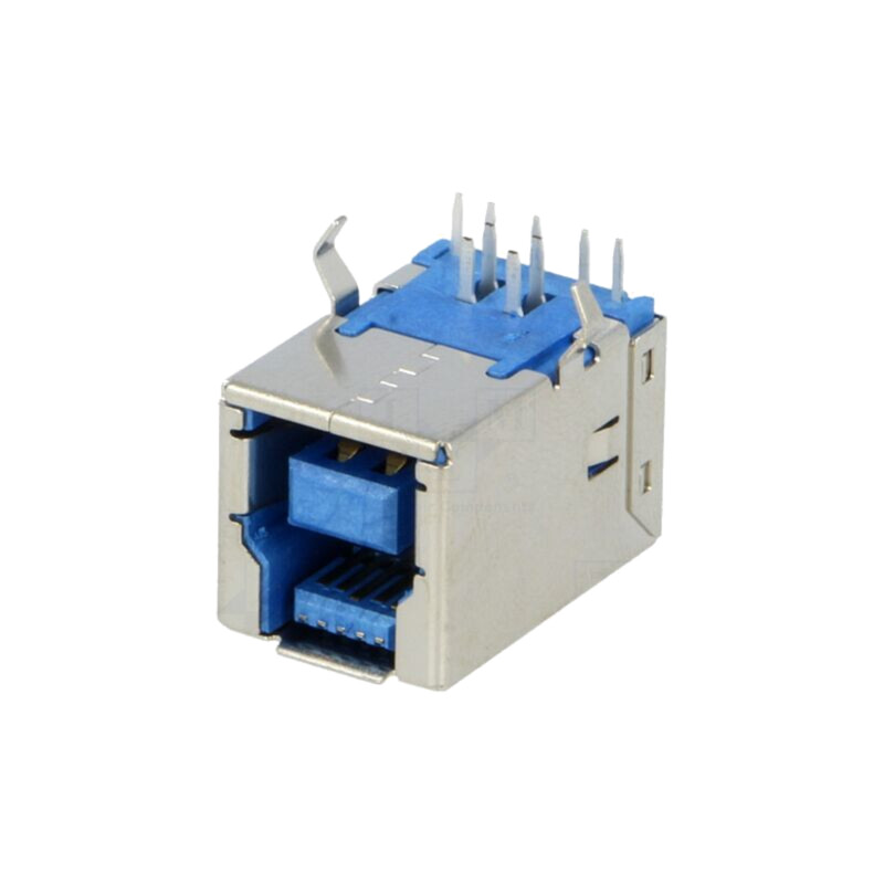 Conector: USB B; soclu; pentru PCB; THT; în unghi 90°; USB 3.0