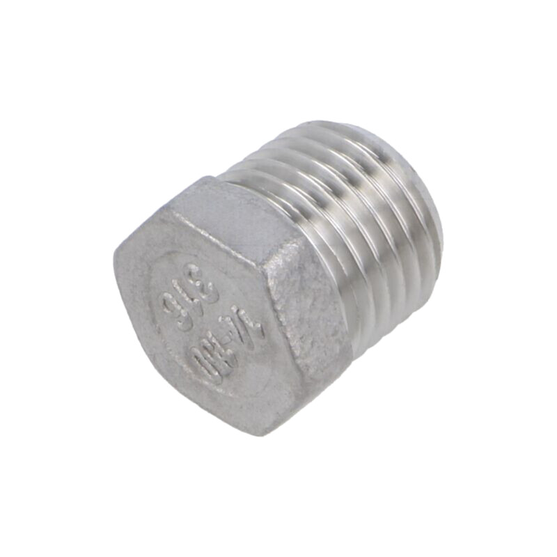 Dop filetat; max.10bar; Oţel rezistent la acizi AISI 316