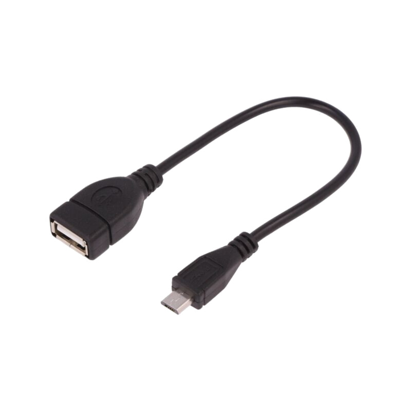 Cablu; OTG,USB 2.0; USB A soclu,USB B micro mufă; 0,2m; negru