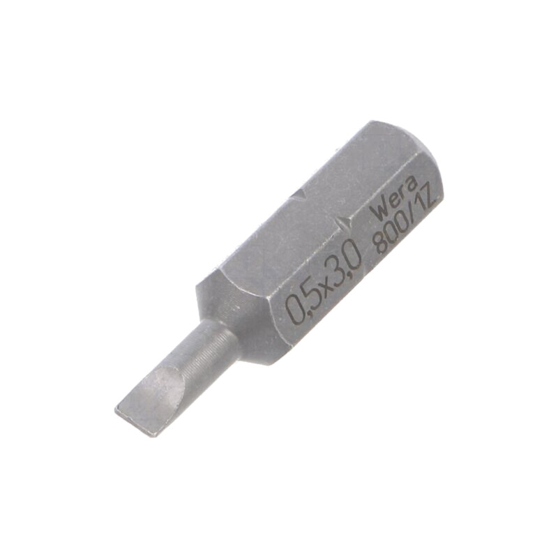 Capăt de şurubelniţă; plată; 3,0x0,5mm; Lung.tot: 25mm