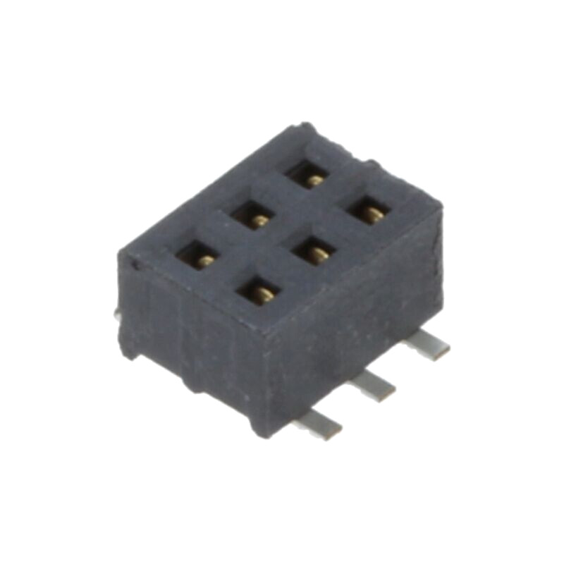 Conector: şiruri pini; mamă; PIN: 6; 1,27mm; gold flash; SMT; soclu