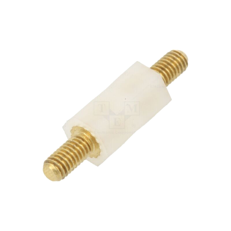 Bucşă izolantă; Lung: 15mm; UL94V-2; poliamidă; Corp: albă