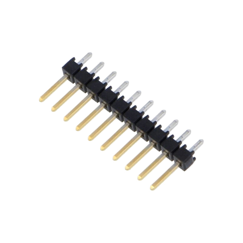 Conector: şiruri pini; şir pini; tată; PIN: 10; drept; 2,54mm; THT