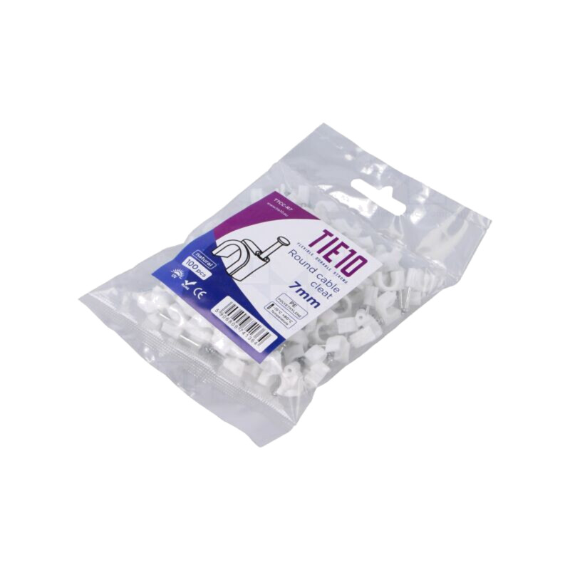Element de susţinere; natural; pe cablu rotund; 100buc; cu cui