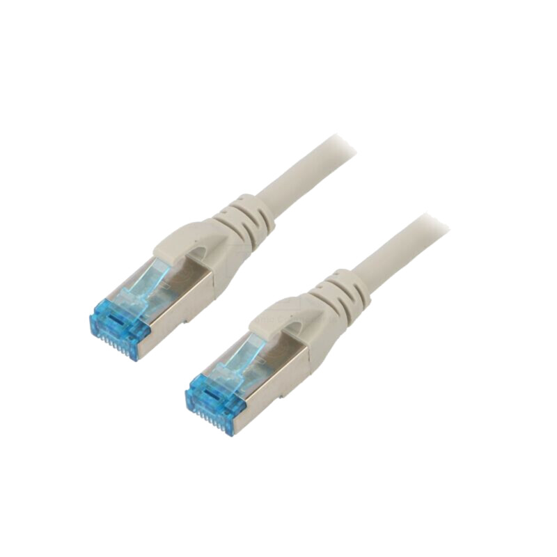 Patch cord; SF/UTP; 5e; litat; Cu; PVC; gri; 0,5m; 26AWG