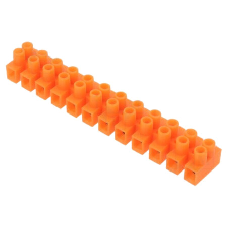 Regletă de conexiuni; terminal cu şurub; 4mm2; 230V; piste: 12