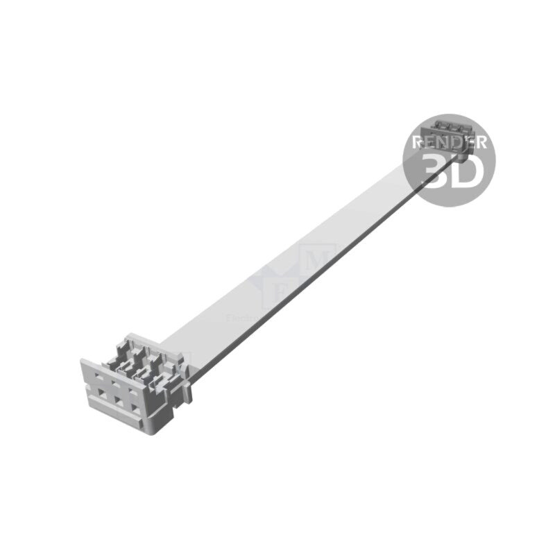 Cablu panglică cu conectori; Pas pini: 1,27mm; Lung: 0,1m; PIN: 6