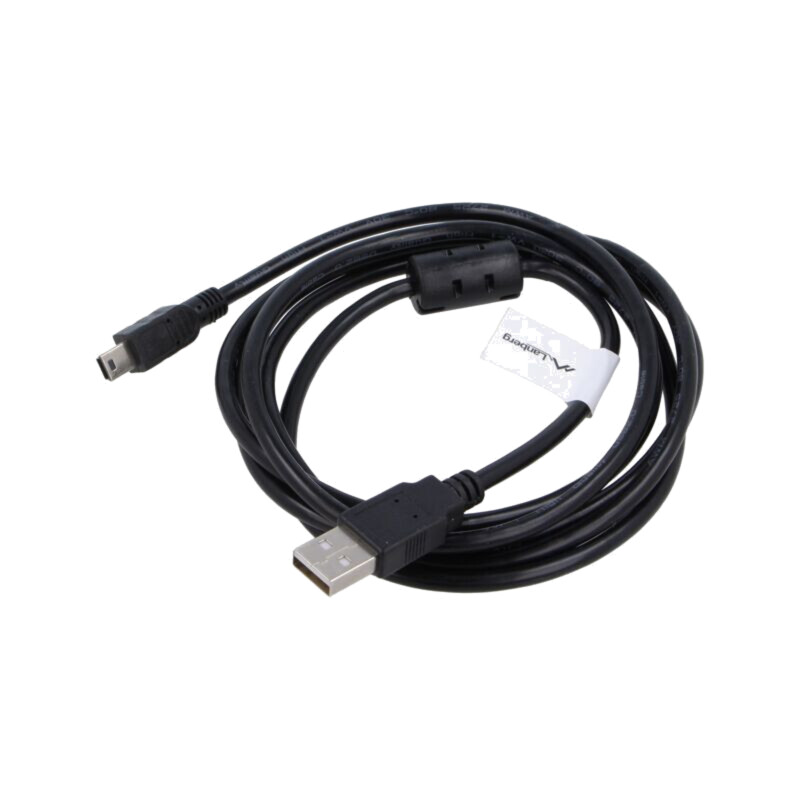 Cablu; USB 2.0; USB A mufă,USB B mini mufă; aurit; 1,8m; negru