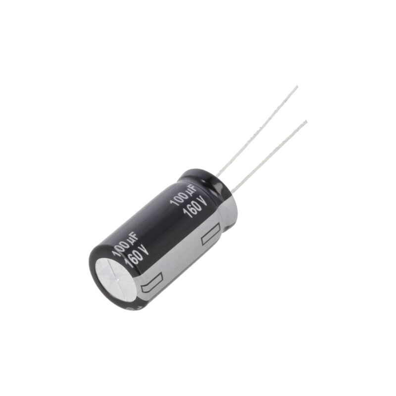 Condensator: electrolitic; THT; 100uF; 160VDC; Ø12,5x25mm; ±20%