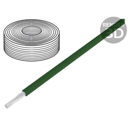 Cablu; litat; Cu; 18AWG; PVC; verde închis; 300V; 30m; 100ft