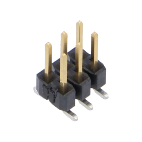 Conector: şiruri pini; tată; PIN: 6; 2,54mm; aurit; SMT; şir pini