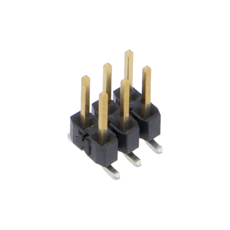 Conector: şiruri pini; tată; PIN: 6; 2,54mm; aurit; SMT; şir pini