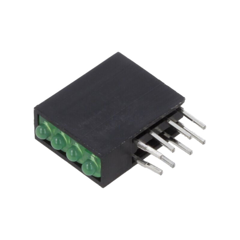 LED; în carcasă; 1,8mm; Nr.diode: 4; verde; 20mA; Lentilă: difuză LED; în carcasă; 1,8mm; Nr.diode: 4; verde; 20mA; Lentilă: difuză