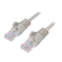 Patch cord; U/UTP; 6; litat; CCA; PVC; gri; 1m; 24AWG