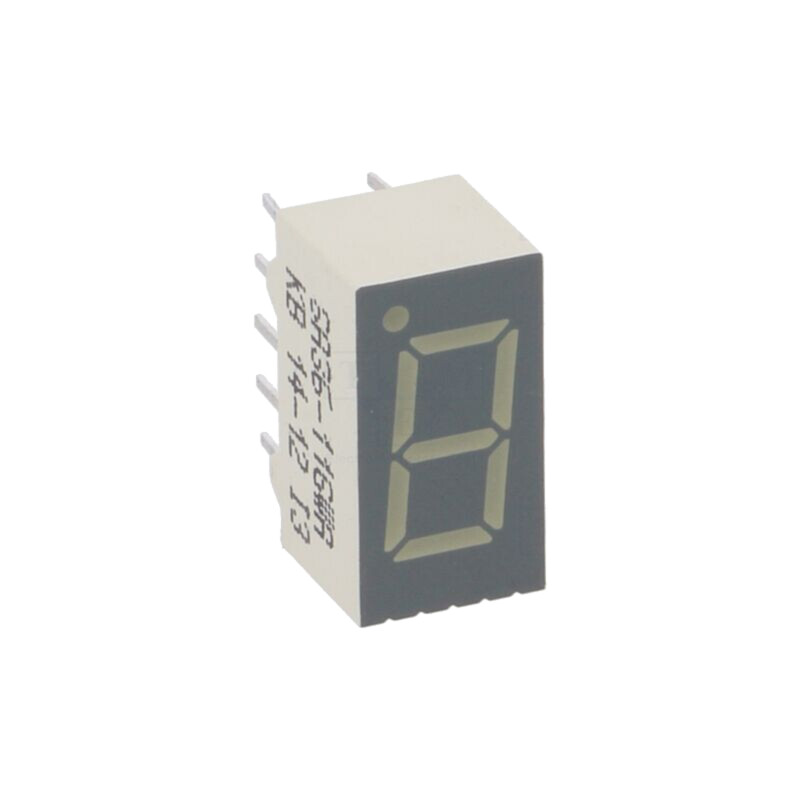 Afişaj: LED; cu 7 segmente; 9,14mm; 0,36"; Nr.car: 1; verde; anod Afişaj: LED; cu 7 segmente; 9,14mm; 0,36"; Nr.car: 1; verde; anod