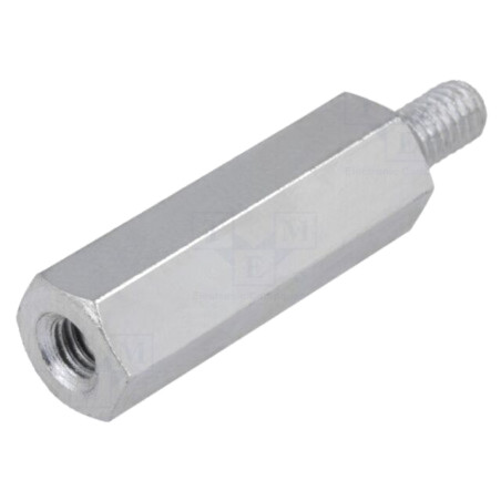 Piuliţă-distanţieră filetată; 75mm; Filet int: M8; Filet ext: M8