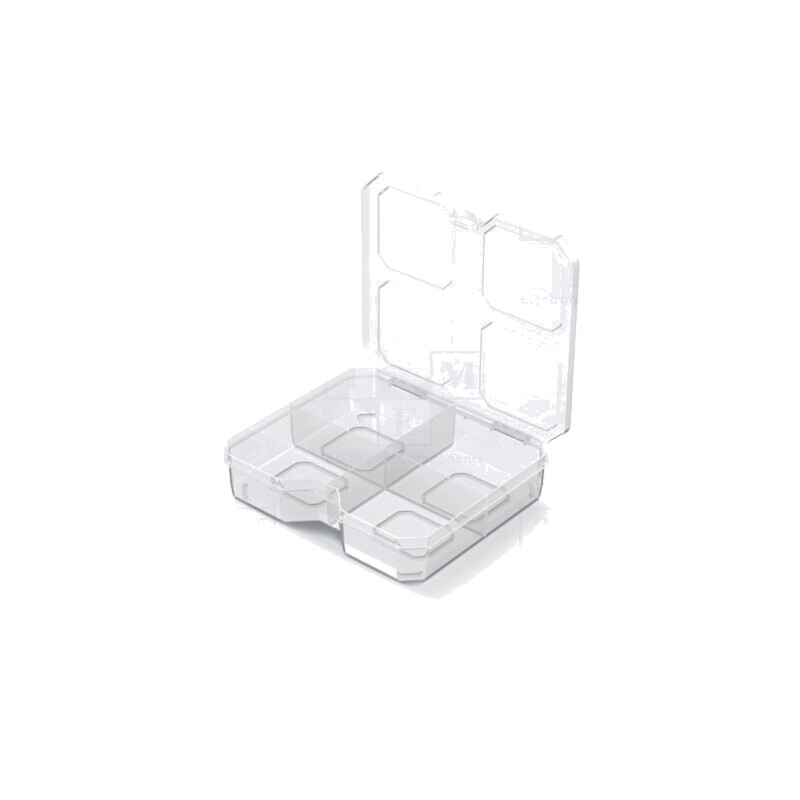 Container: colectiv; cu partiții; transparentă; 156x140x35mm Container: colectiv; cu partiții; transparentă; 156x140x35mm
