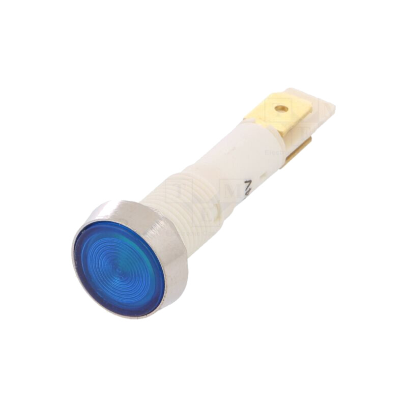 Lampă de control: LED; plată; albastră; 24VDC; 24VAC; Ø10mm