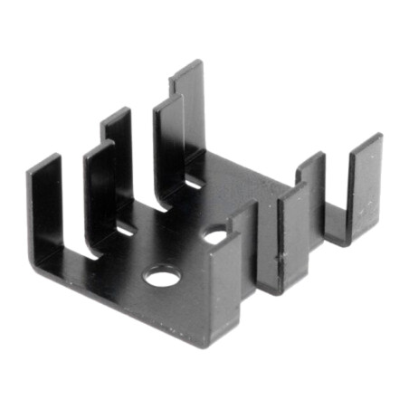 Radiator: presat; SOT32,TO220; neagră; L: 30mm; W: 25,4mm; H: 13mm