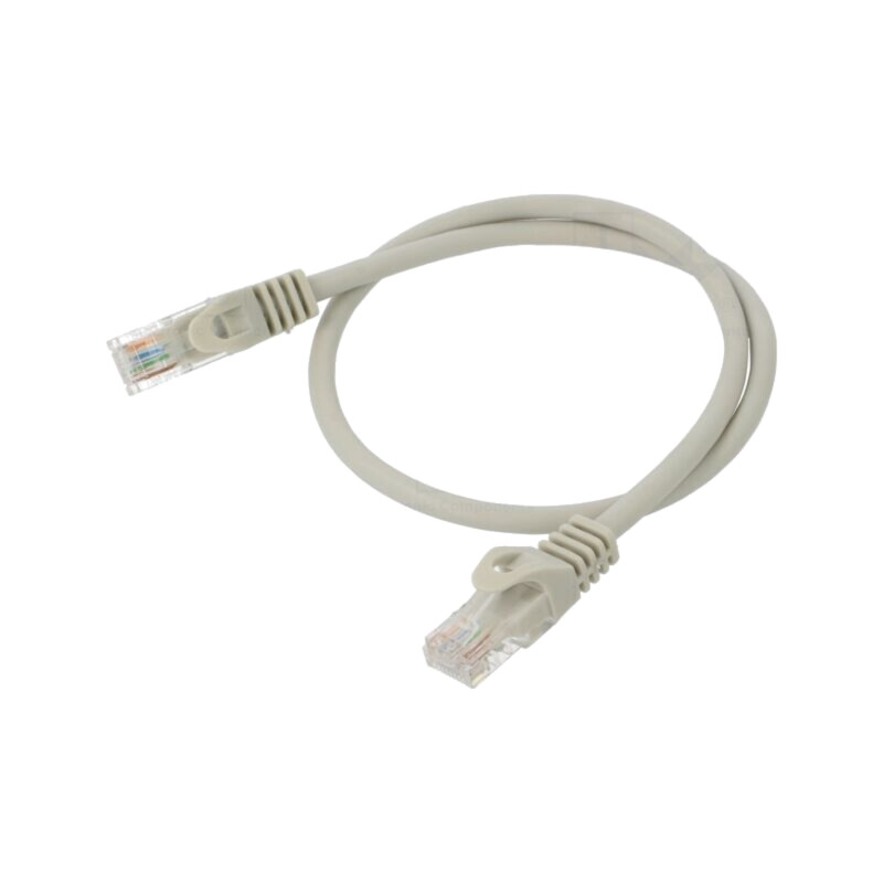 Patch cord; U/UTP; 6; litat; Cu; PVC; gri; 0,5m; 26AWG; Øcablu: 6,2mm