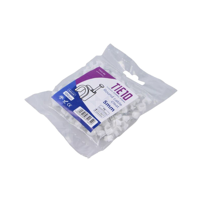 Element de susţinere; natural; pe cablu rotund; 100buc; cu cui Element de susţinere; natural; pe cablu rotund; 100buc; cu cui