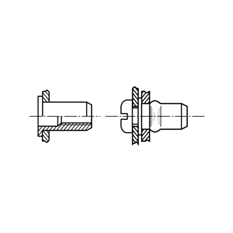Piuliţă nit; M8; oţel; Acoperire: zinc; BN 4575; Øorif.mont: 11,1mm