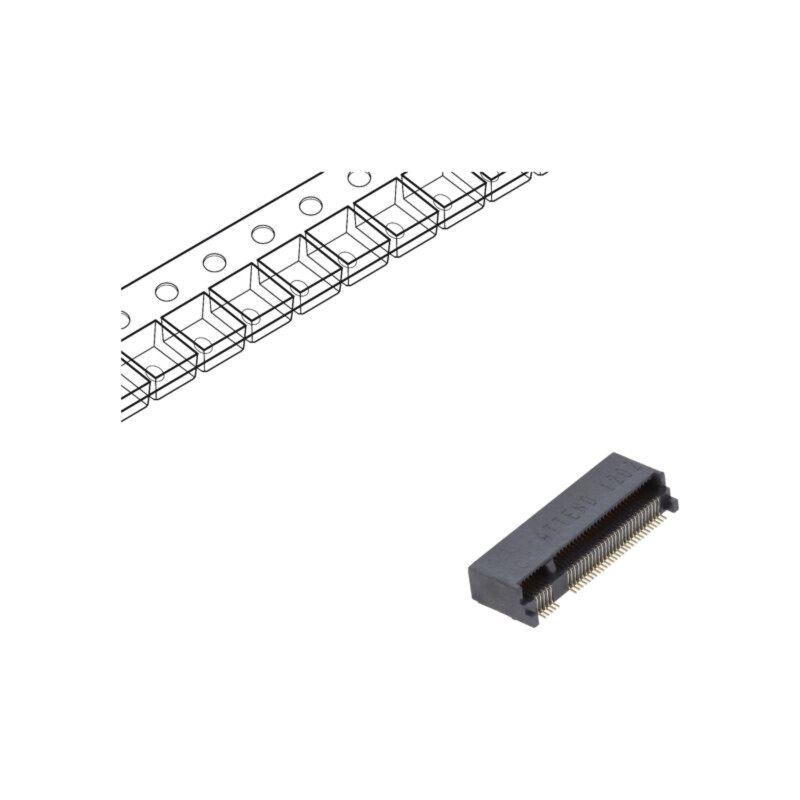 Conector: M.2 (NGFF); orizontală; SMT; gold flash; PIN: 67; 0,5A