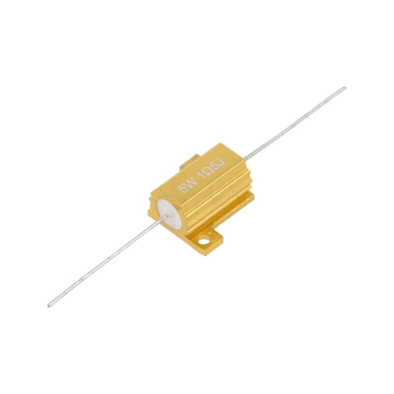 Rezistor: bobinat; cu radiator; 1,5Ω; 5W; ±5%; 50ppm/°C; axial