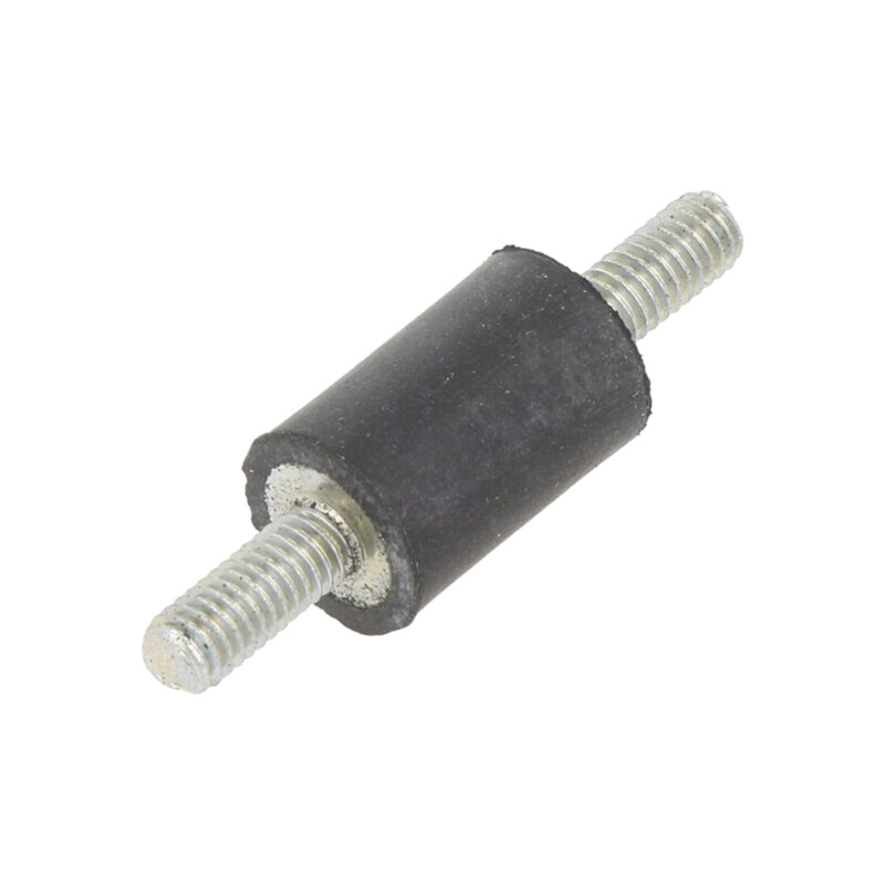 Atenuator de vibraţii; M4; Ø: 10mm; gumă; Lung: 15mm; 56N; 40N/mm