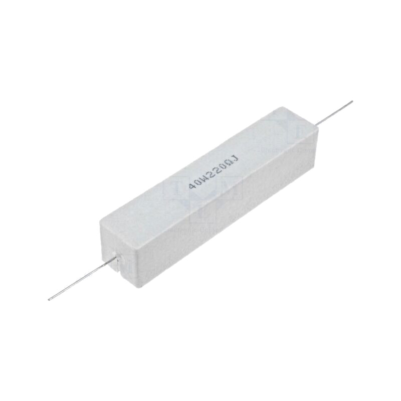 Rezistor: bobinat; cu ciment; THT; 1kΩ; 40W; ±5%; Ø0,8x35mm