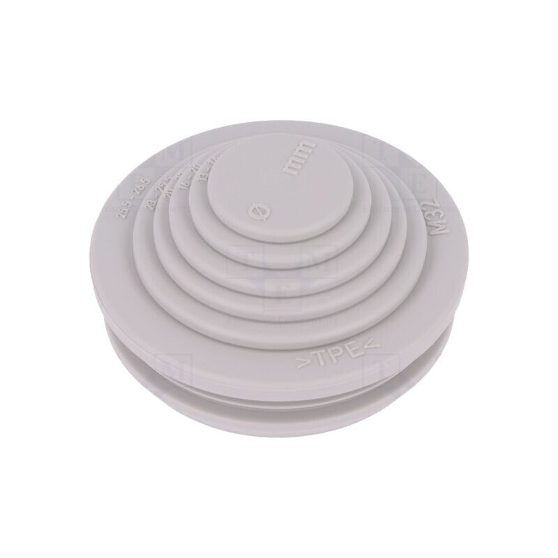 Manşon; elastomer termoplastic TPE; gri; Gros.panou: 1,5÷4,5mm