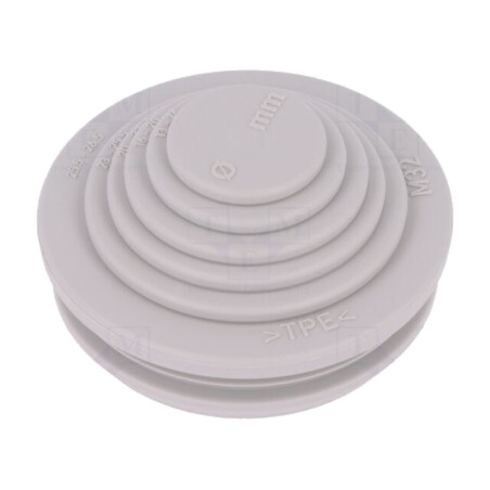 Manşon; elastomer termoplastic TPE; gri; Gros.panou: 1,5÷4,5mm