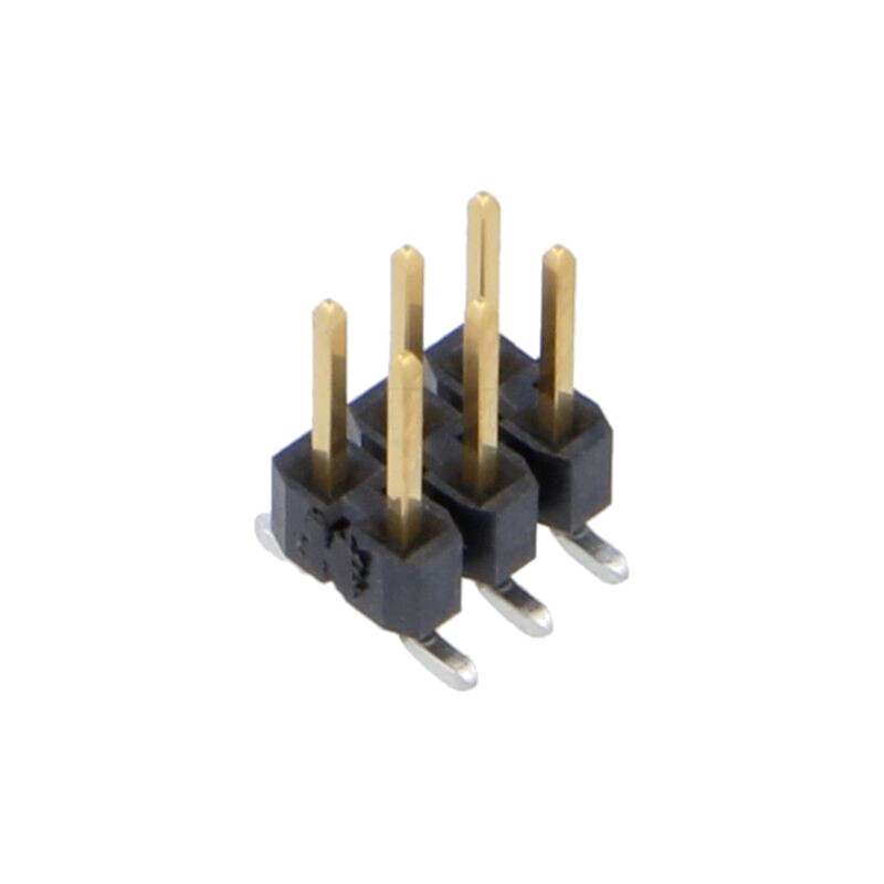 Conector: şiruri pini; tată; PIN: 6; 2,54mm; aurit; SMT; şir pini