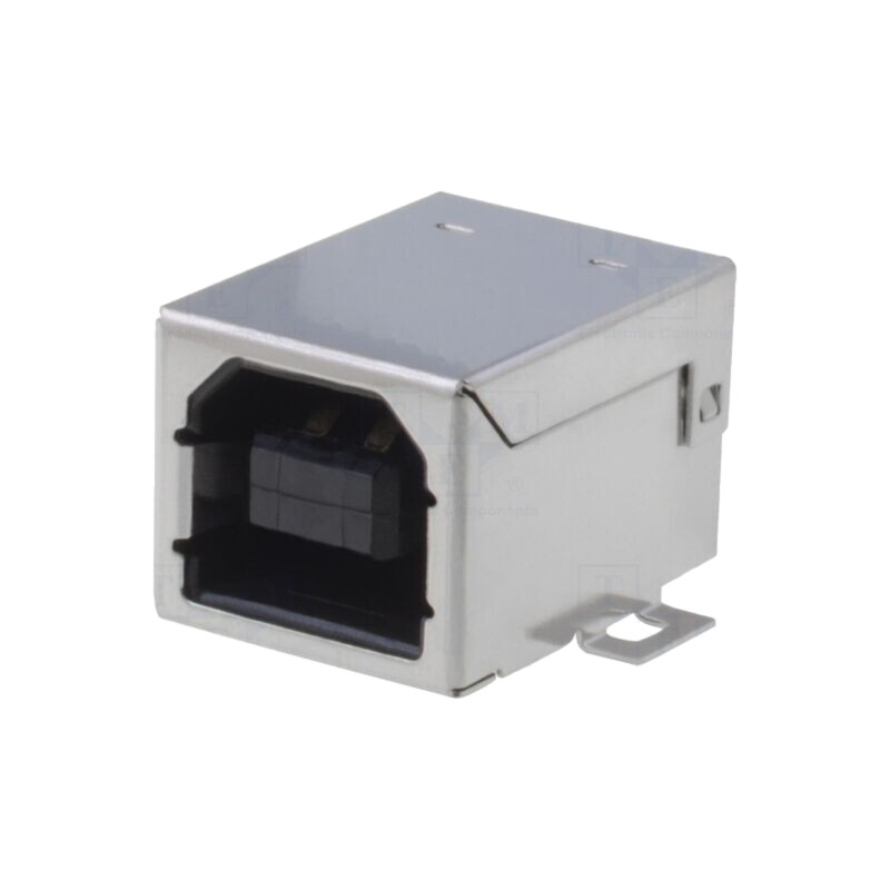 Conector: USB B; soclu; SMT; orizontală; USB 2.0; aurit