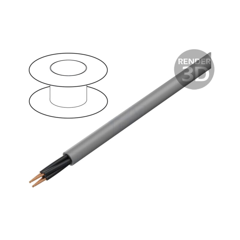 Cablu; ÖLFLEX® SMART 108; 4x0,5mm2; neecranat; 300V,500V; Cu; gri Cablu; ÖLFLEX® SMART 108; 4x0,5mm2; neecranat; 300V,500V; Cu; gri