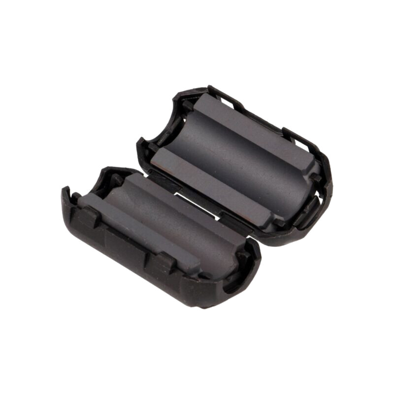 Ferită: două piese; pe cablu rotund; Ø: 9mm; 80Ω; A: 19,5mm; B: 18mm