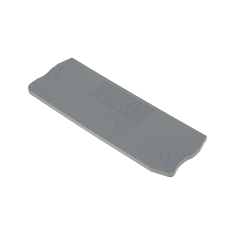 Placă extremitate; gri; Lăţ: 2,2mm; Înălţ: 36,5mm; L: 84mm