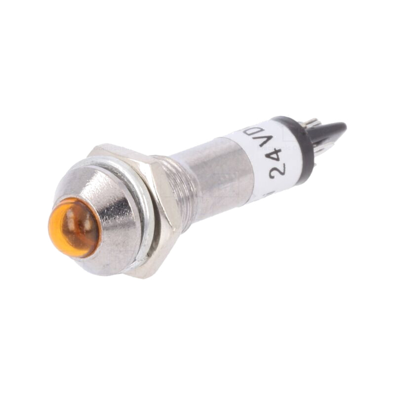 Lampă de control: LED; convex; portocalie; 24VDC; Ø8,2mm; IP40 Lampă de control: LED; convex; portocalie; 24VDC; Ø8,2mm; IP40