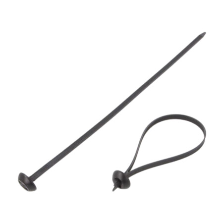 Colier de strângere; cu lame de fixare; L: 375mm; W: 7,6mm; neagră