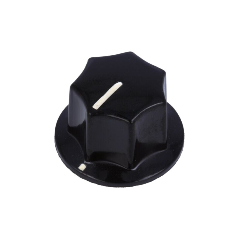 Buton rotativ; cu indicator; bachelită; Øax: 6mm; Ø18,5x15mm Buton rotativ; cu indicator; bachelită; Øax: 6mm; Ø18,5x15mm