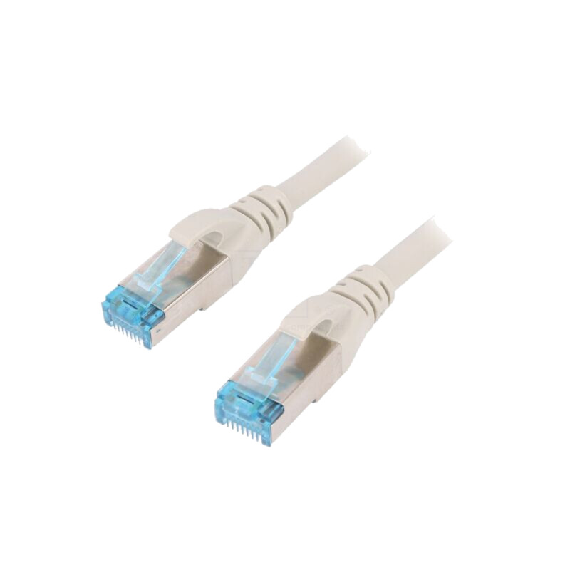 Patch cord; F/UTP; 5e; litat; CCA; PVC; gri; 0,5m; 26AWG