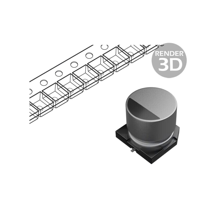 Condensator: electrolitic; SMD; 220uF; 10VDC; Ø8x10,2mm; 2000h