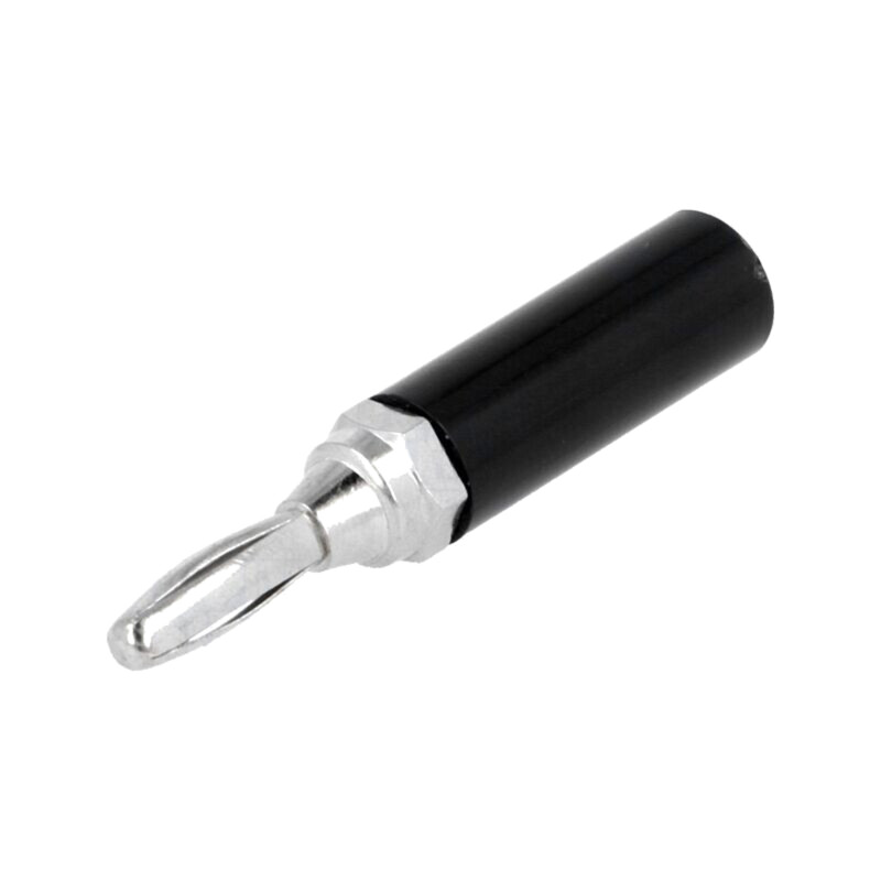 Conector: banană 4mm; mufă; 60VDC; neagră; neizolat; Lung.tot: 46mm