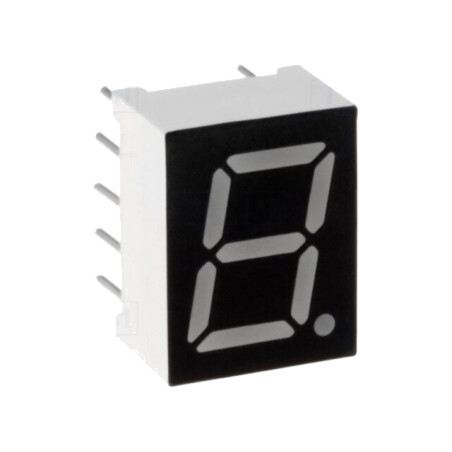 Afişaj: LED; cu 7 segmente; 10,16mm; 0,4"; Nr.car: 1; albastră; anod